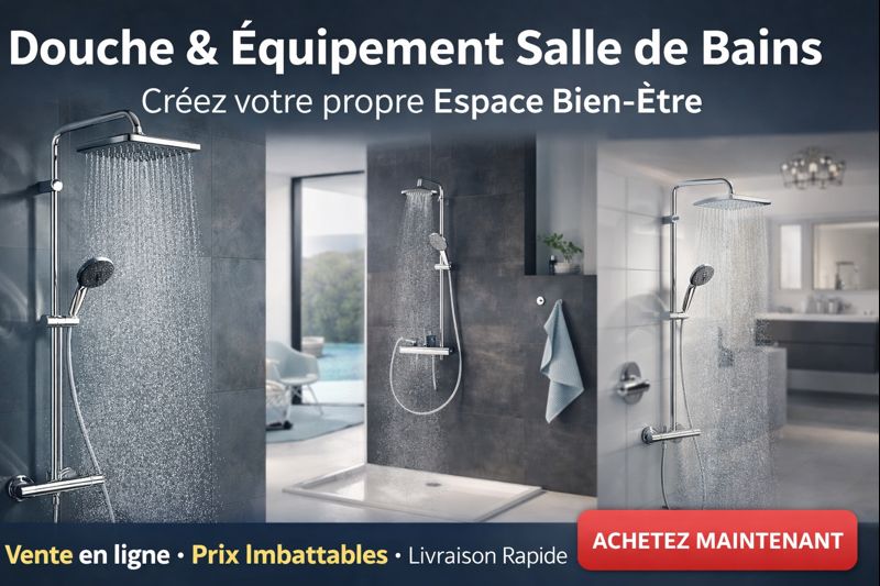 Offre spéciale Confort'Mat : -30% sur une sélection de robinets mitigeurs. Un homme hésite entre plusieurs modèles en magasin.